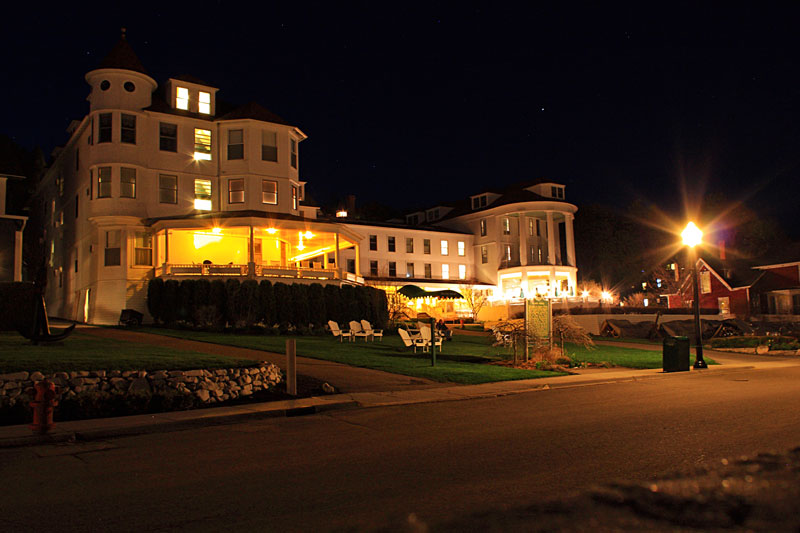 the island house hotel at night